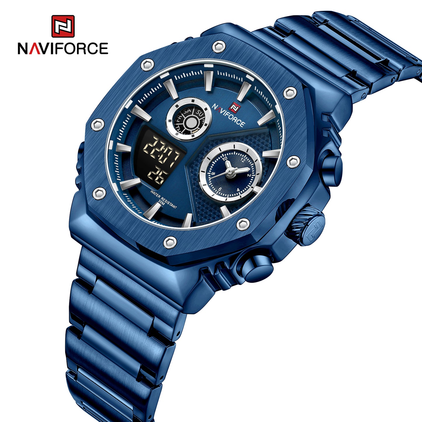 Naviforce 9216S Polygonal Men Watch - Blue