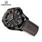 Naviforce 8023 Rotary Men Leather Watch - Dark Brown