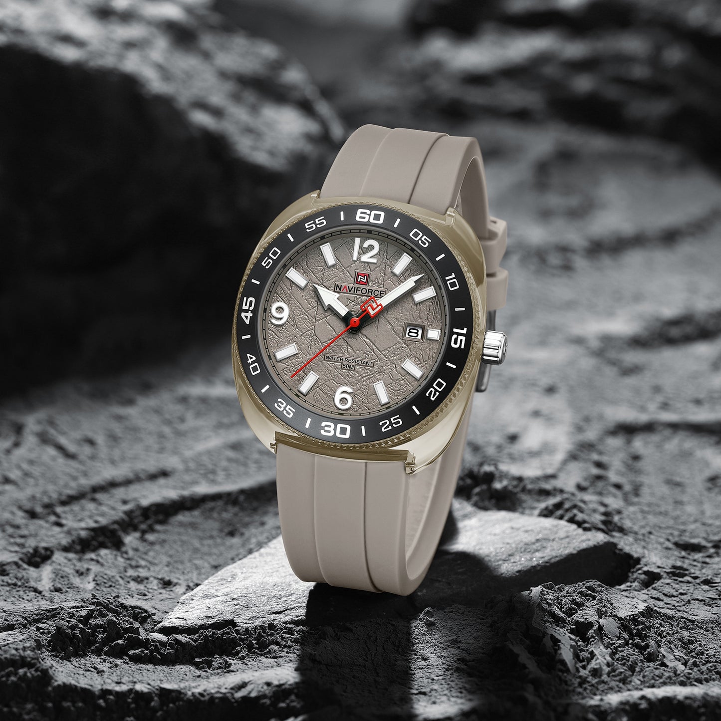 Naviforce 7130 Foxfire Unisex Silicone Watch - Grey