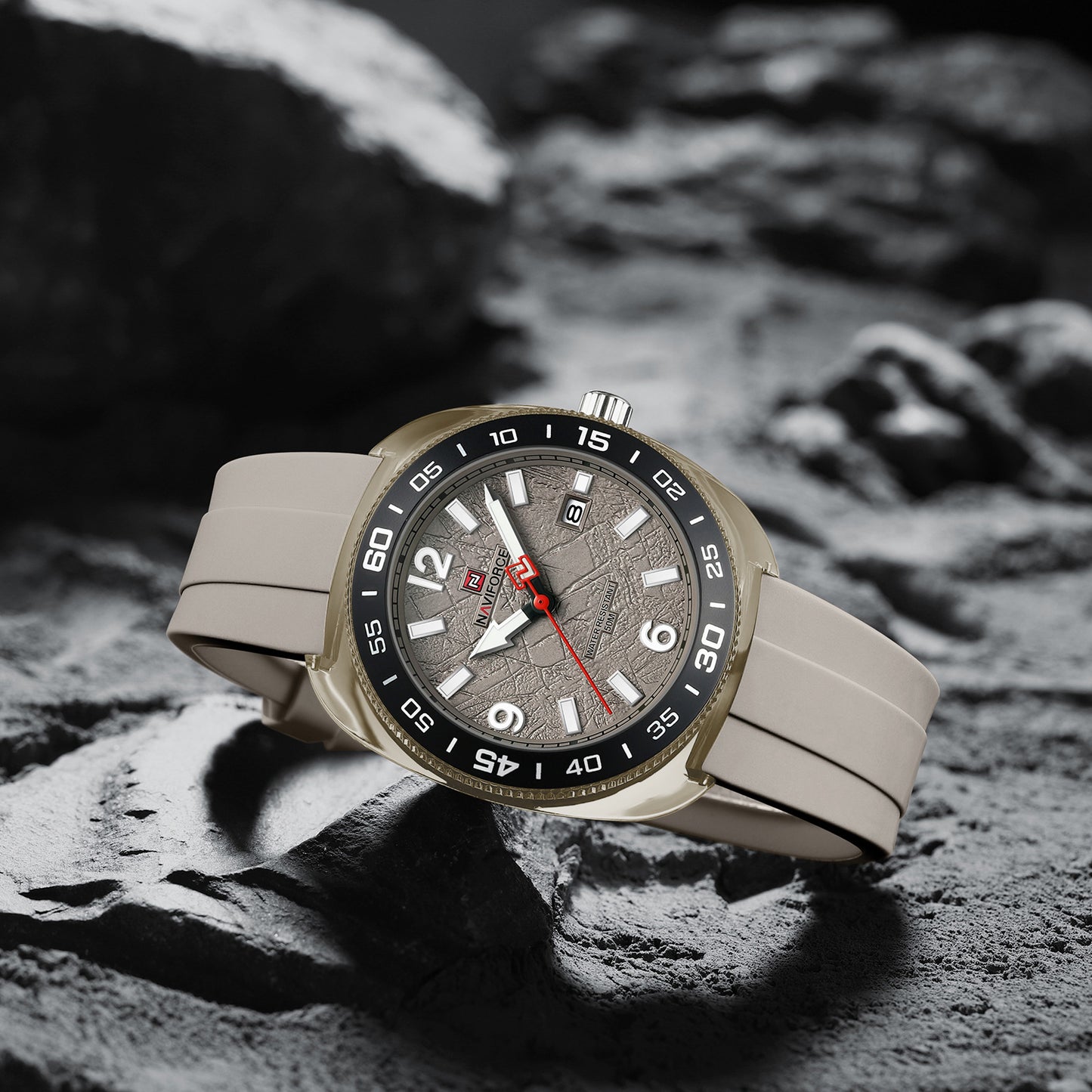 Naviforce 7130 Foxfire Unisex Silicone Watch - Grey