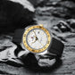 Naviforce 7130 Foxfire Unisex Silicone Watch - Black Gold-White