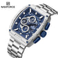 Naviforce 8066 ChronoPro Men Watch - Silver Blue
