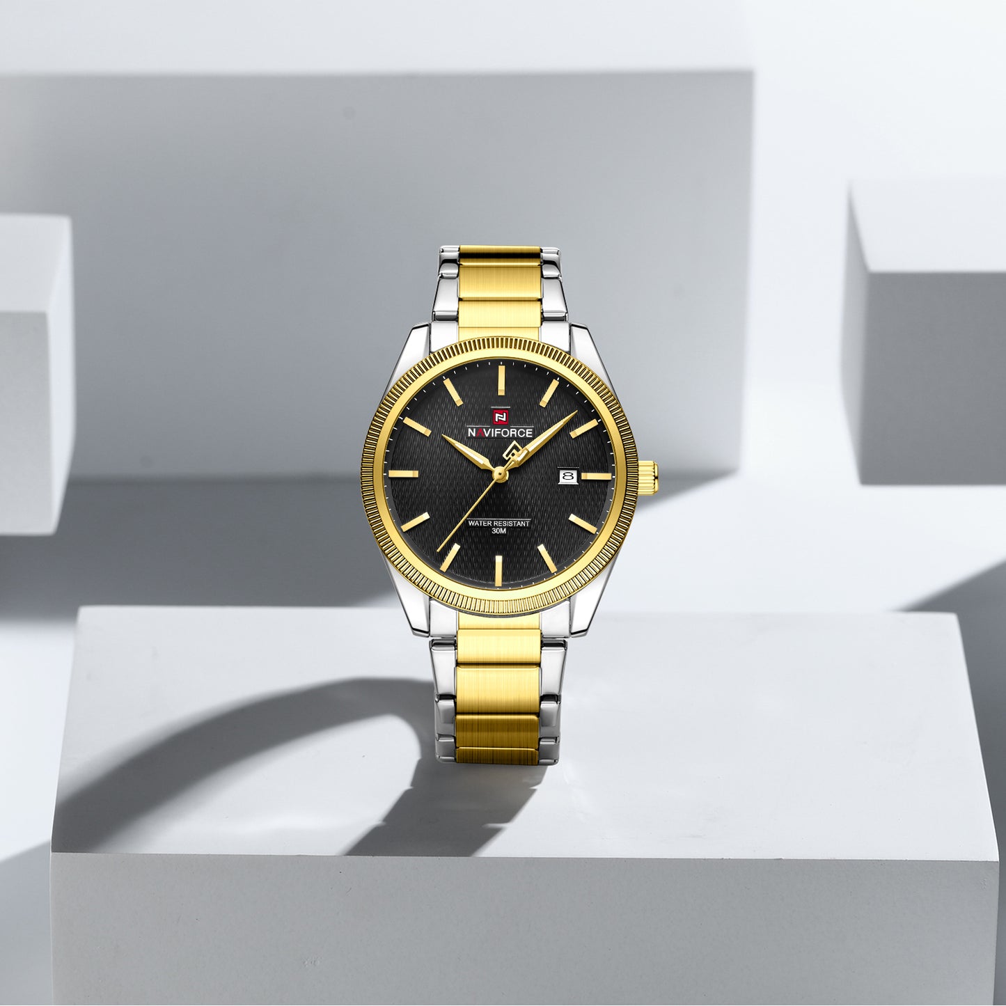 Naviforce 9276S Maison Classic Men Watch - Silver Black-gold