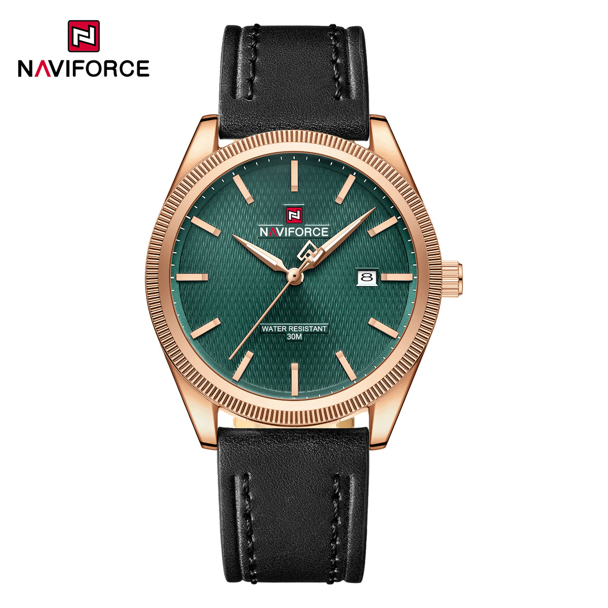 Naviforce 9276L Maison Classic Men Watch -Black Green-RoseGold