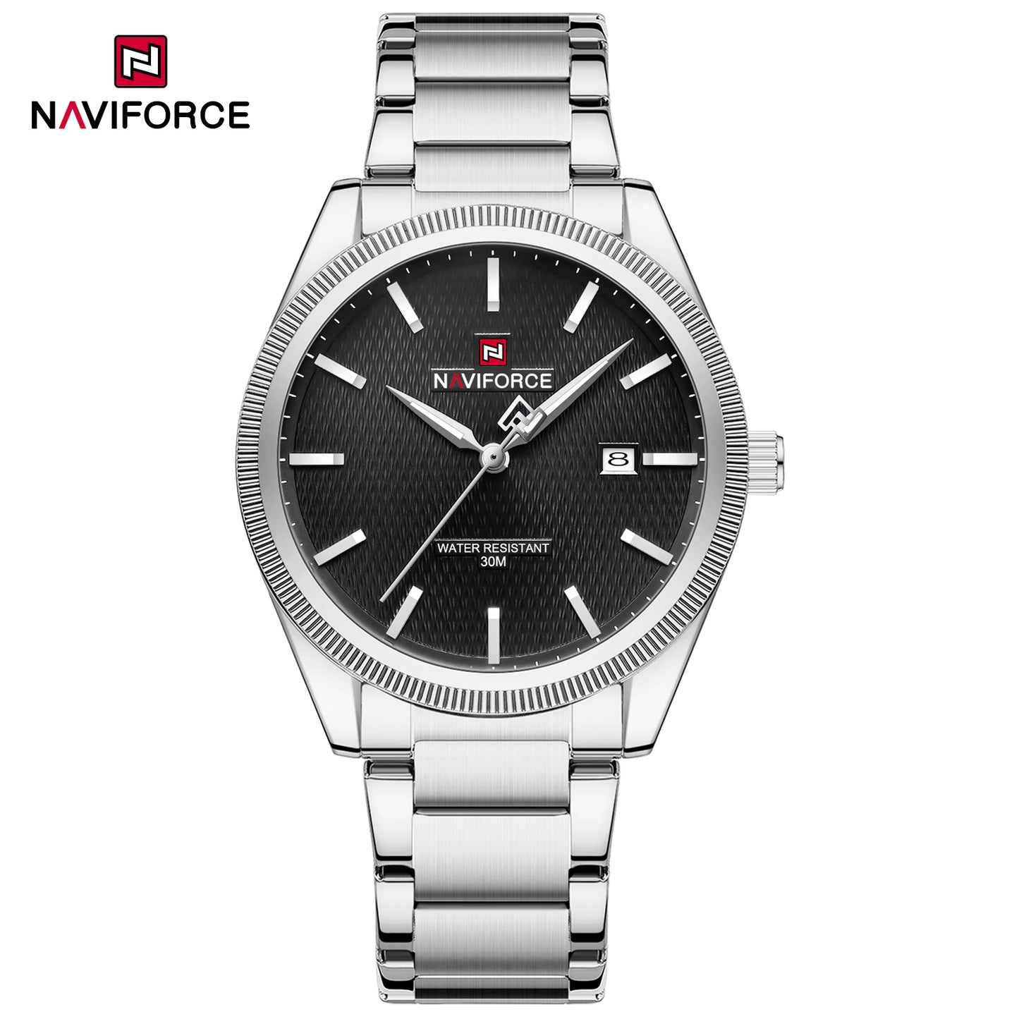Naviforce 9276S Maison Classic Men Watch - Silver Black