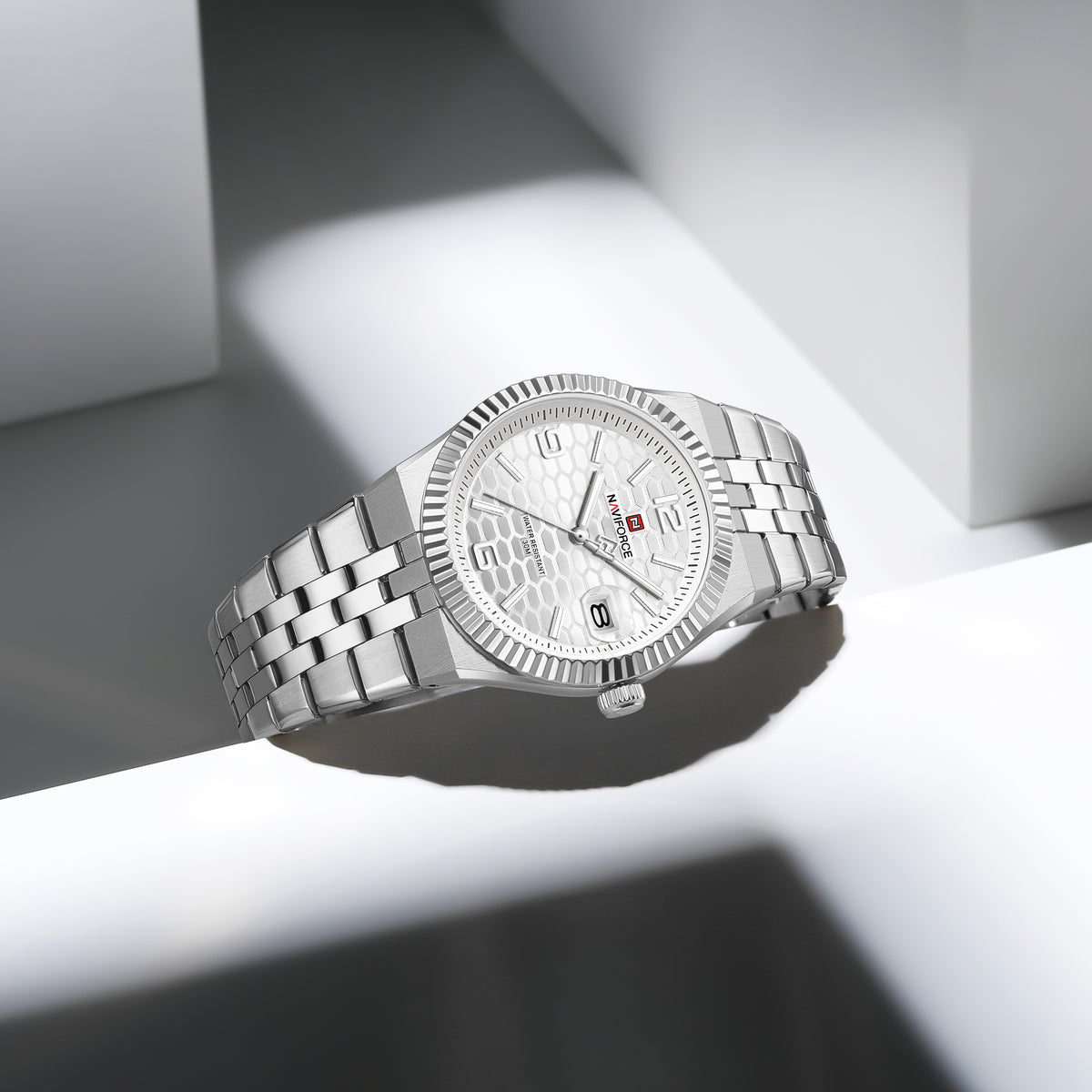 Naviforce 9277 Lotus Men Watch - Silver