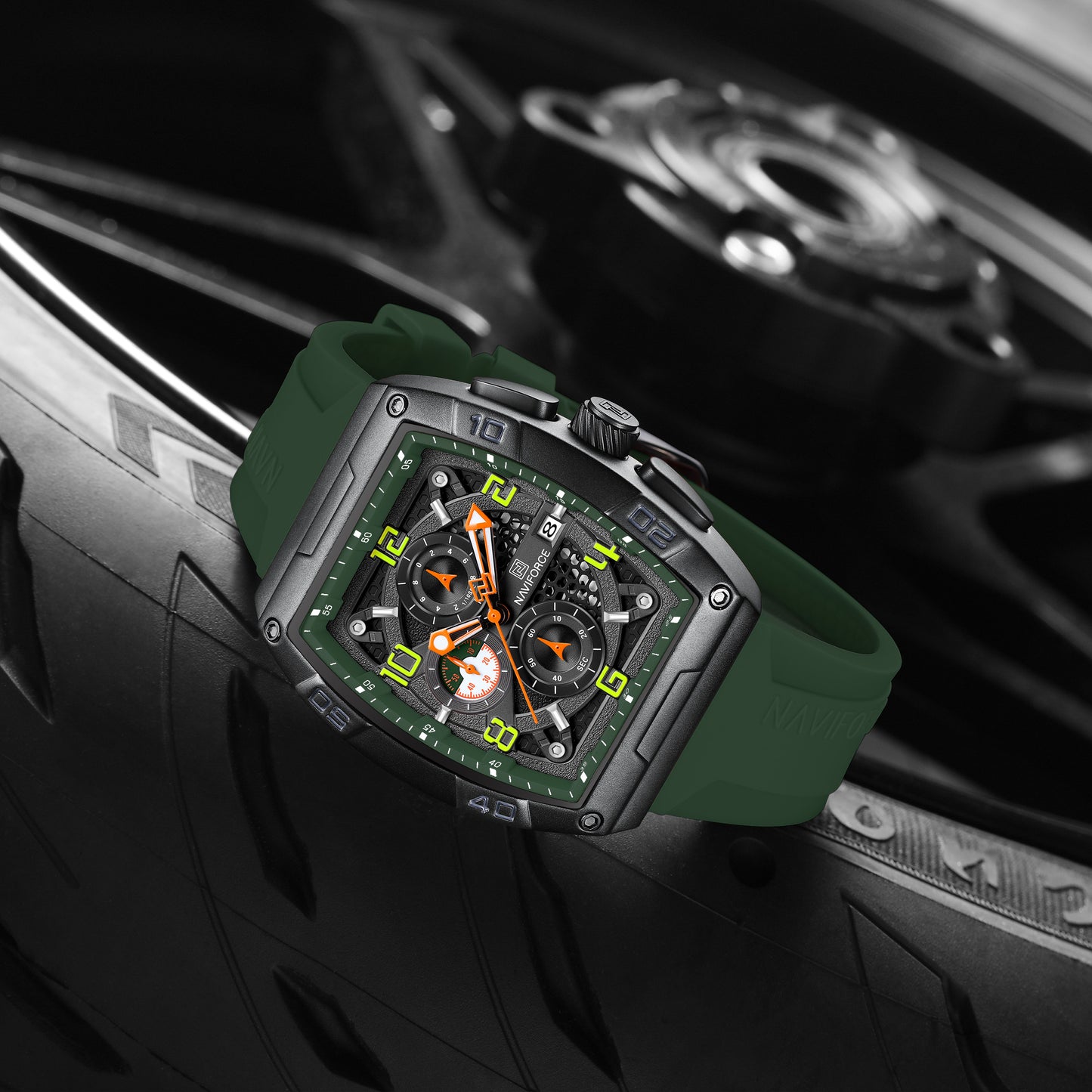 Naviforce 8052 Fantasy Men Watch - Green