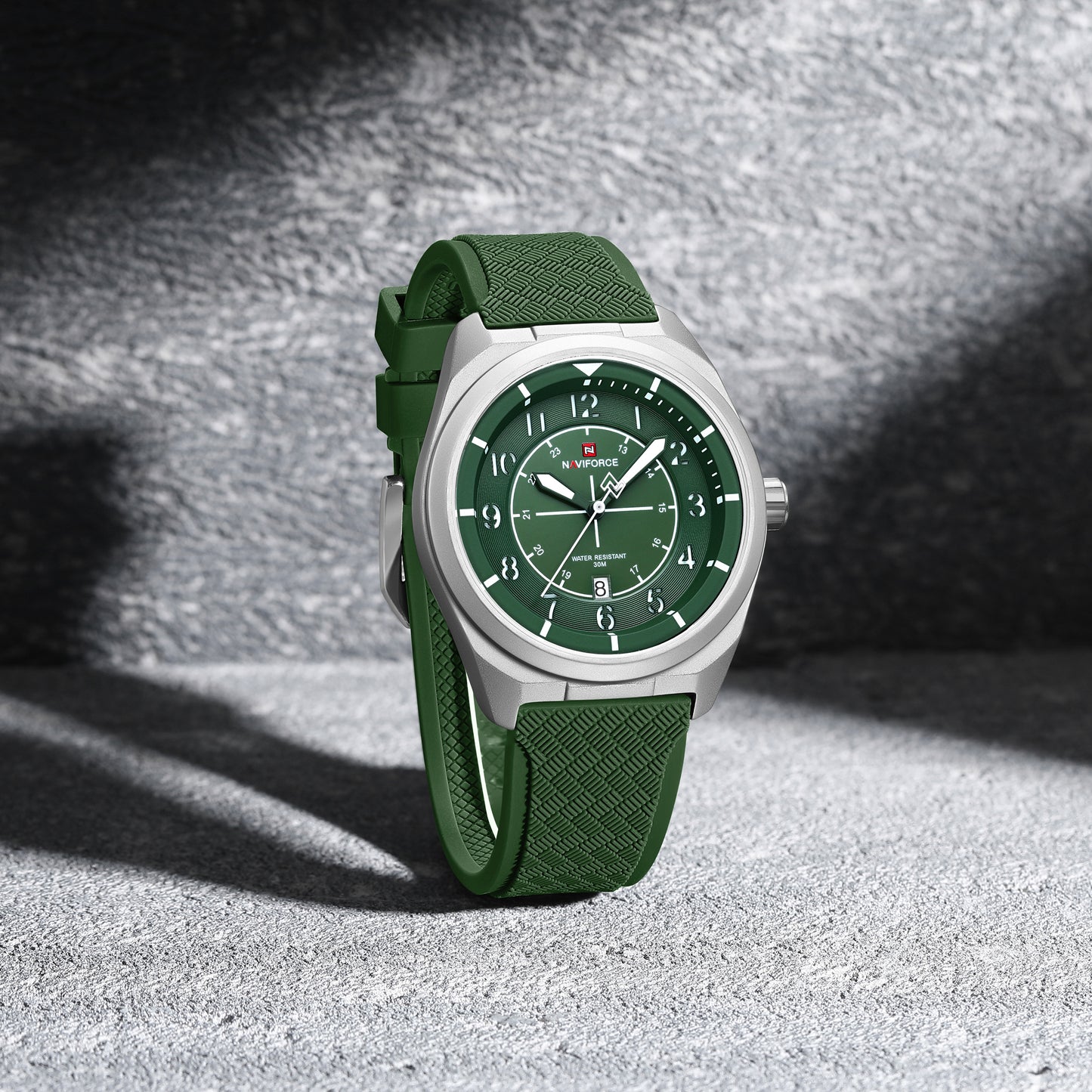 Naviforce 9281T Gambit Men Watch - Silver Green
