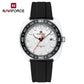 Naviforce 7130 Foxfire Unisex Silicone Watch - Black White