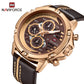 Naviforce 9110 Titanium Men Watch - Brown RoseGold