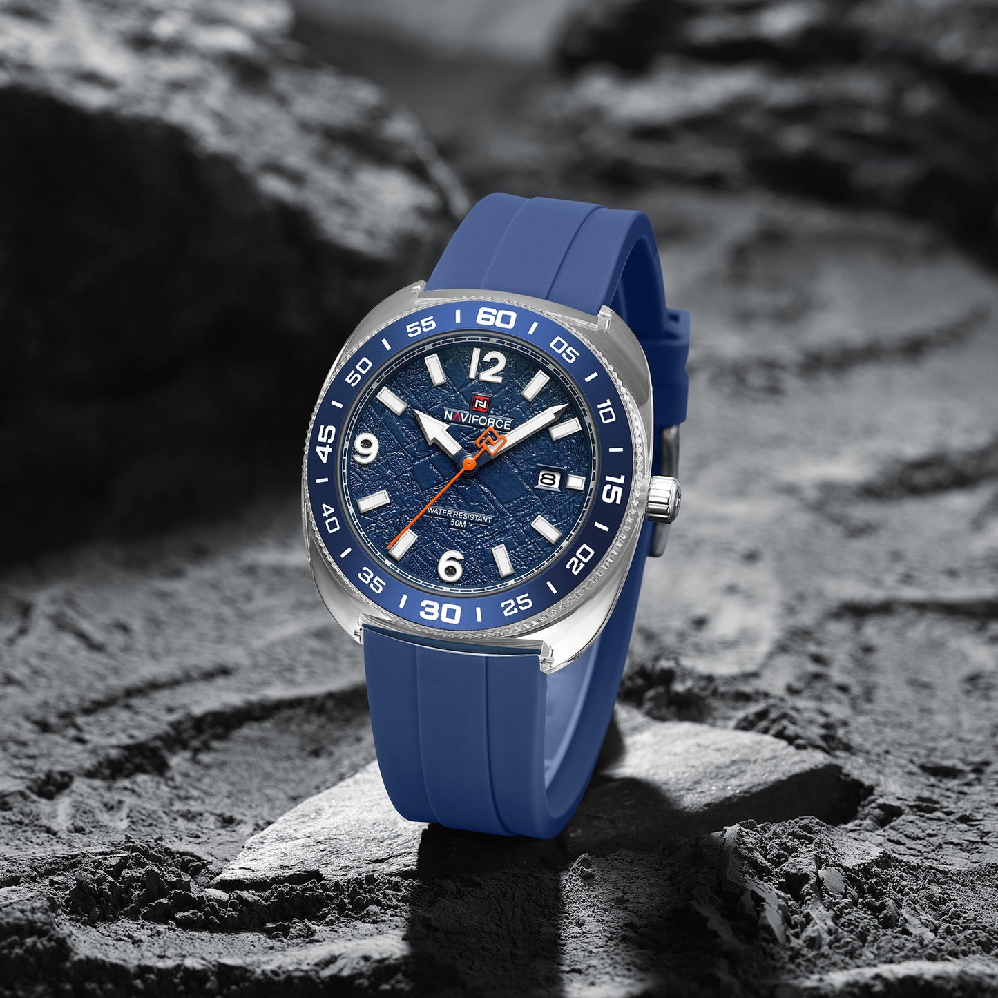 Naviforce 7130 Foxfire Unisex Silicone Watch - Blue