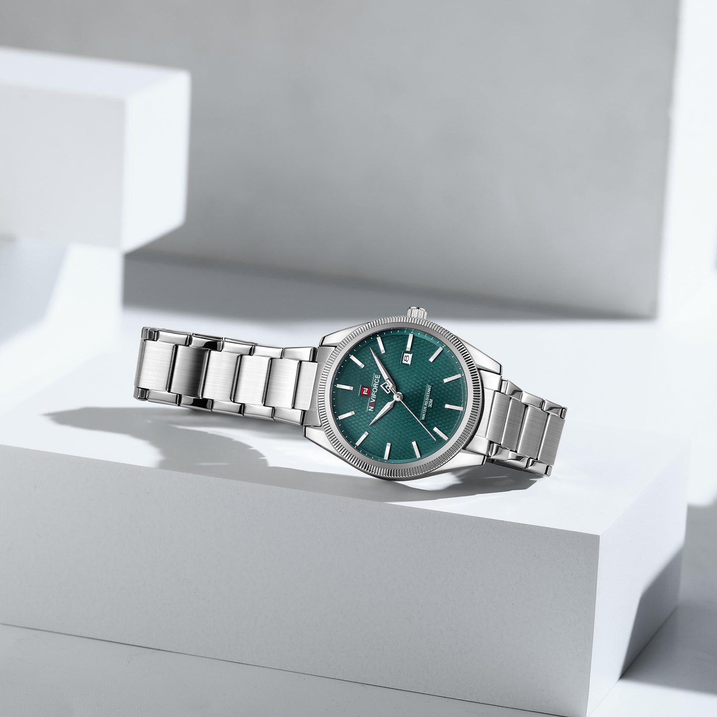 Naviforce 9276S Maison Classic Men Watch - Silver Green