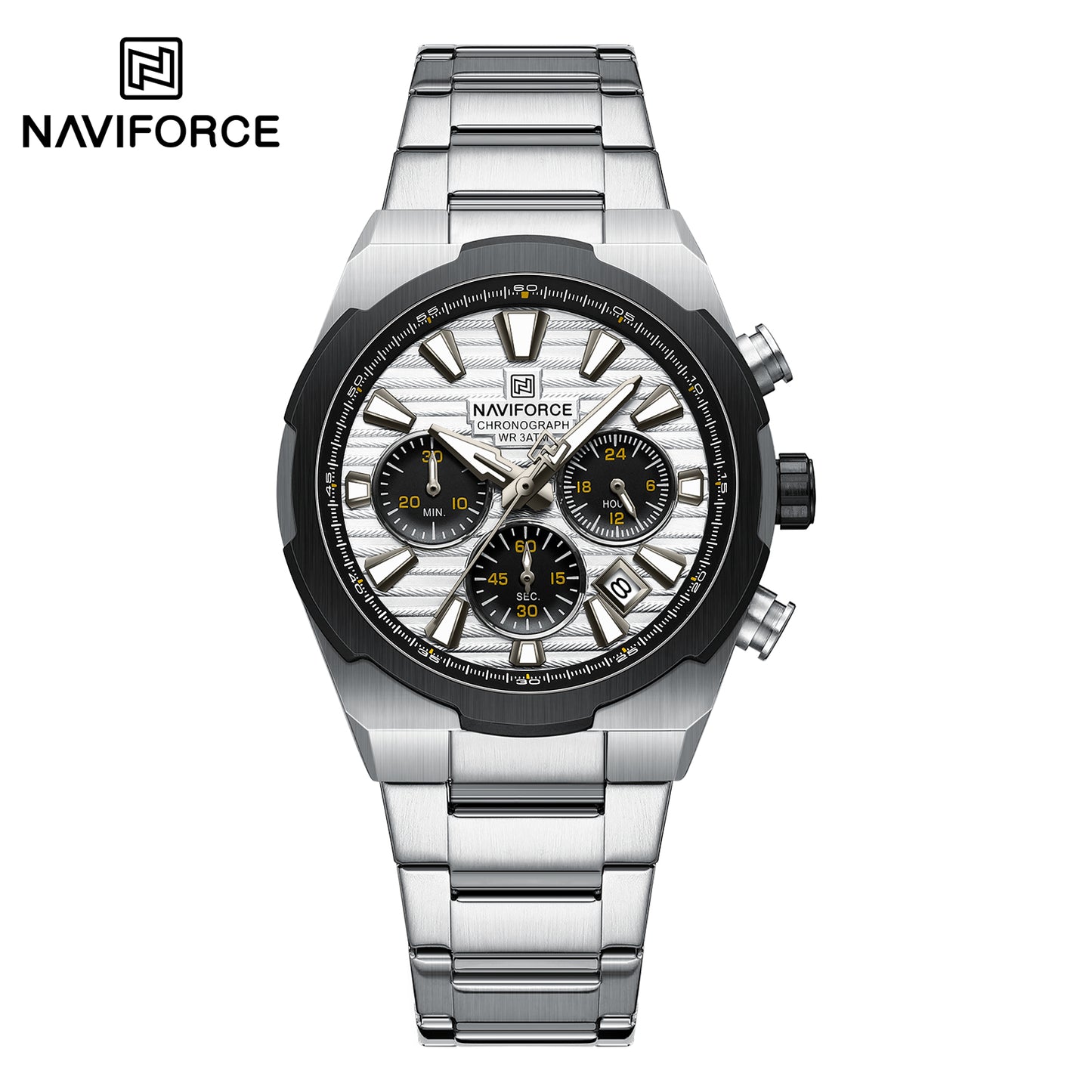 Naviforce 8081 Gamora Men Watch - Silver Black