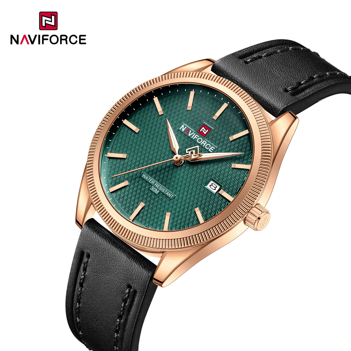 Naviforce 9276L Maison Classic Men Watch -Black Green-RoseGold