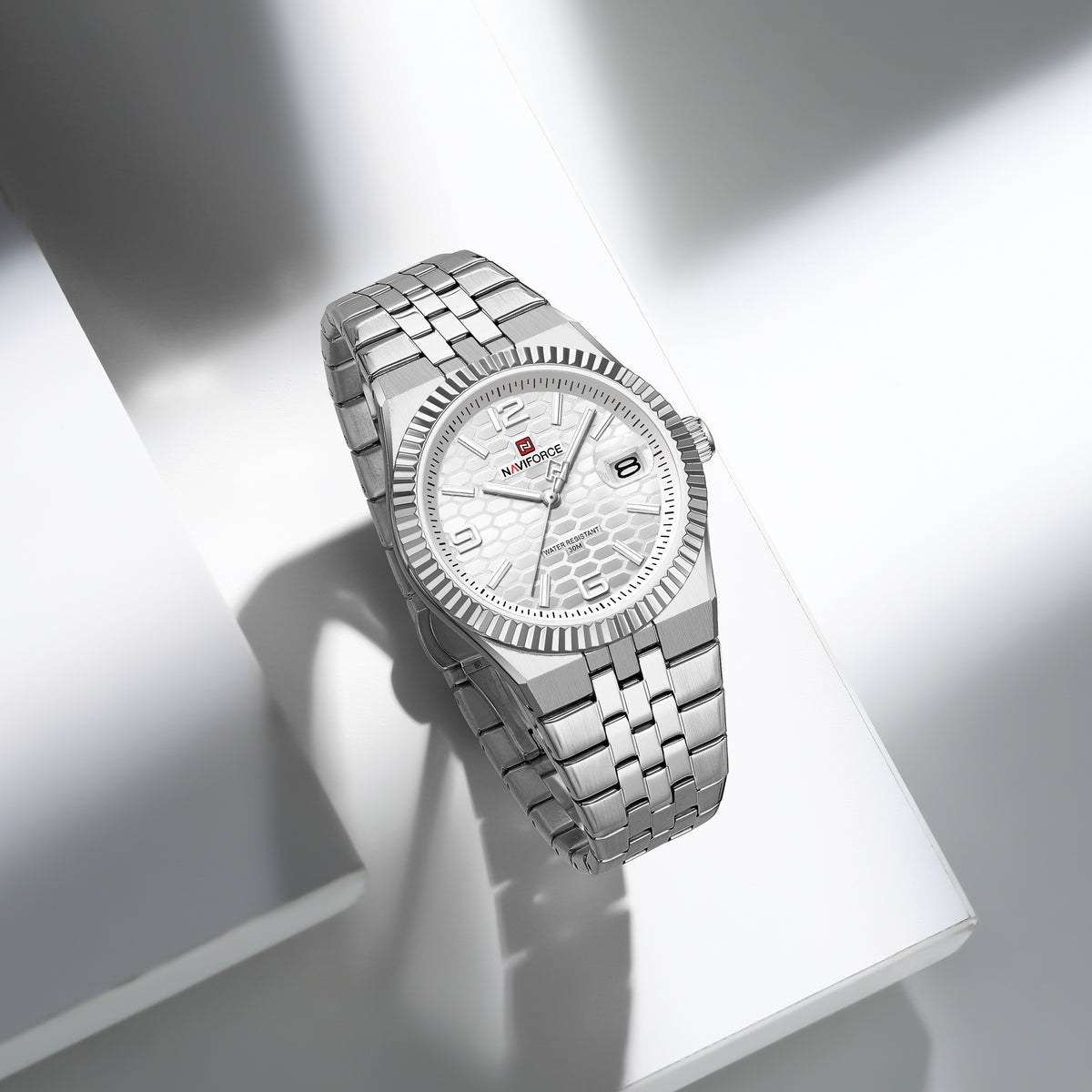 Naviforce 9277 Lotus Men Watch - Silver