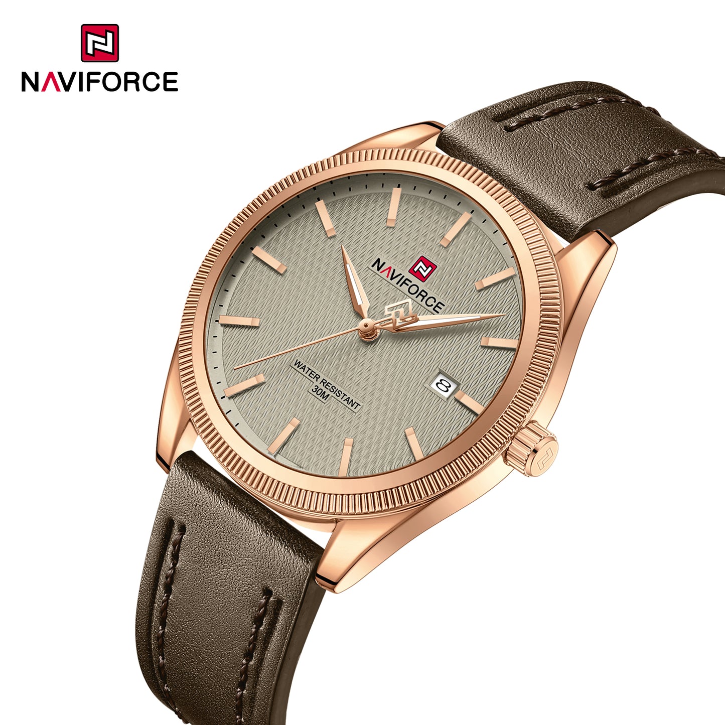 Naviforce 9276L Maison Classic Men Watch - Coffee-Brown RoseGold