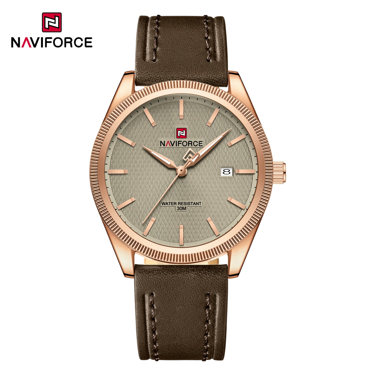 Naviforce 9276L Maison Classic Men Watch - Coffee-Brown RoseGold