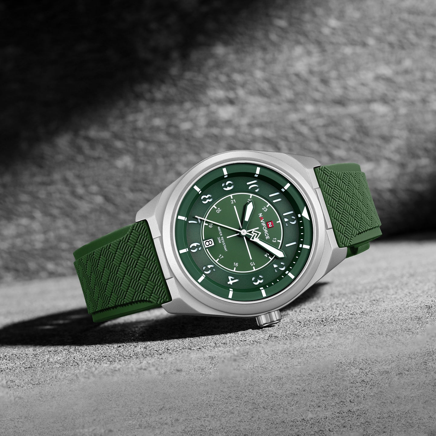 Naviforce 9281T Gambit Men Watch - Silver Green