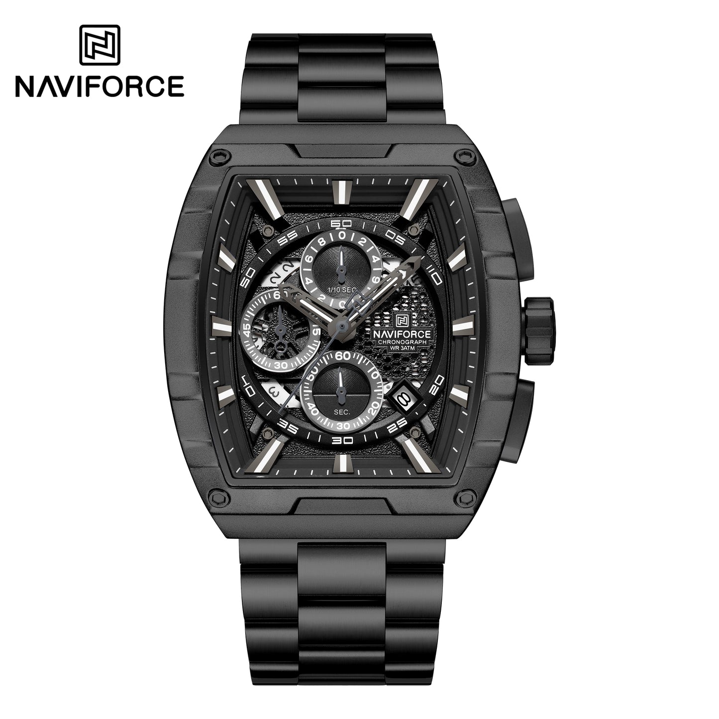 Naviforce 8066 ChronoPro Men Watch - Black