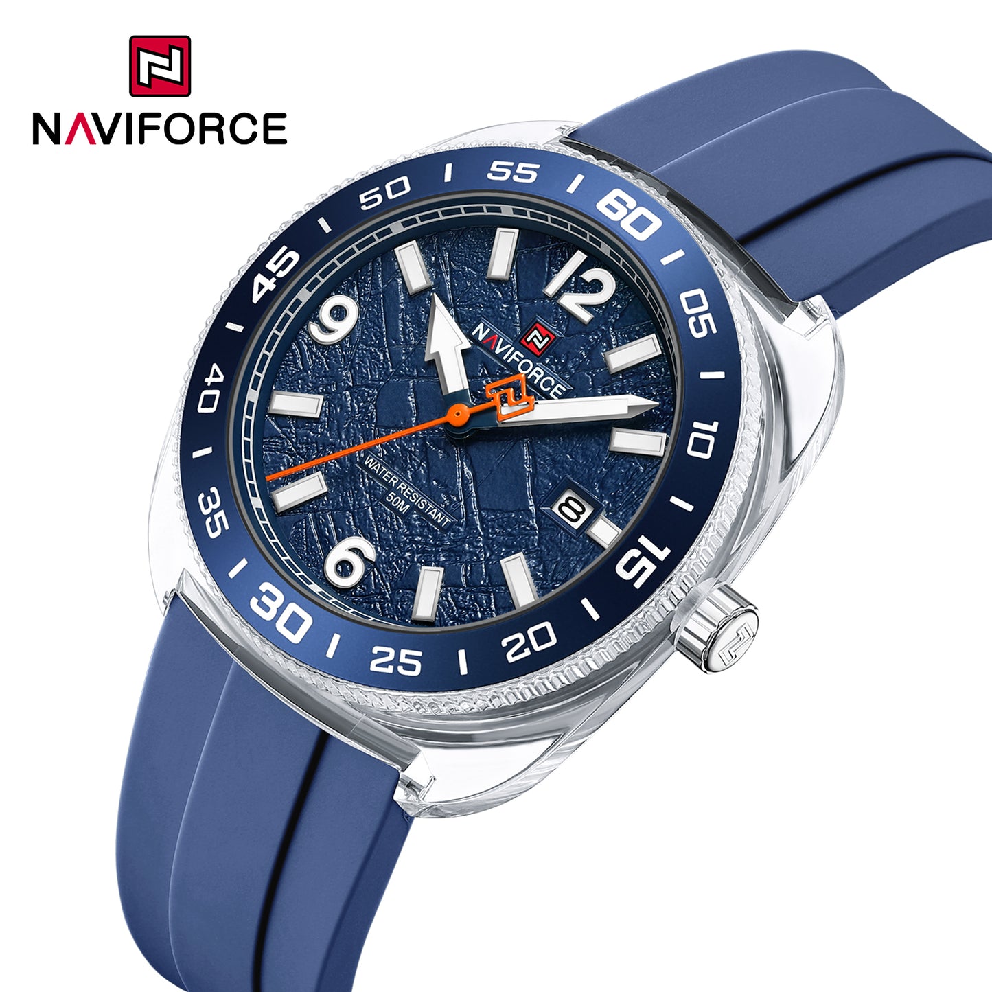 Naviforce 7130 Foxfire Unisex Silicone Watch - Blue