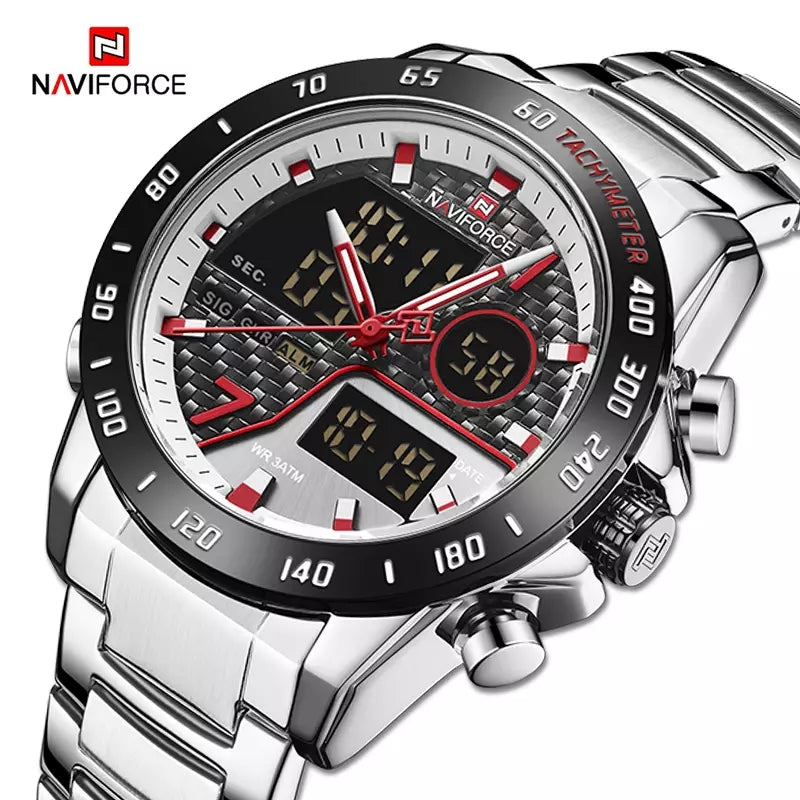 Naviforce 9171 Chromium Men Watch - Silver