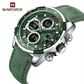 Naviforce 9197 Electron Men Leather Watch - Green