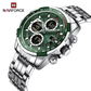 Naviforce 9197 Electron Men Watch - Silver Green