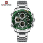 Naviforce 9197 Electron Men Watch - Silver Green