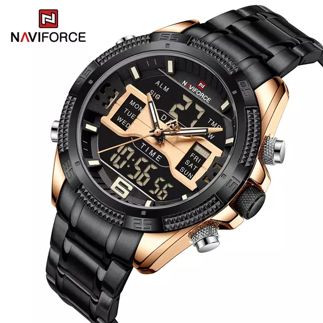 Naviforce 9201 Camarro Men Watch - Black Gold