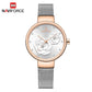 Naviforce 5013 Venice Floral Women Watch - Silver