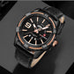 Naviforce 9117 Fozi Men Leather Watch - Black