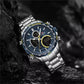 Naviforce 9182 Torpedo Men Watch - Silver Blue