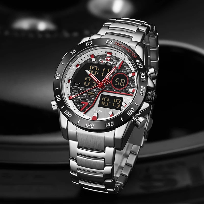 Naviforce 9171 Chromium Men Watch - Silver