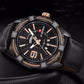 Naviforce 9117 Fozi Men Leather Watch - Black
