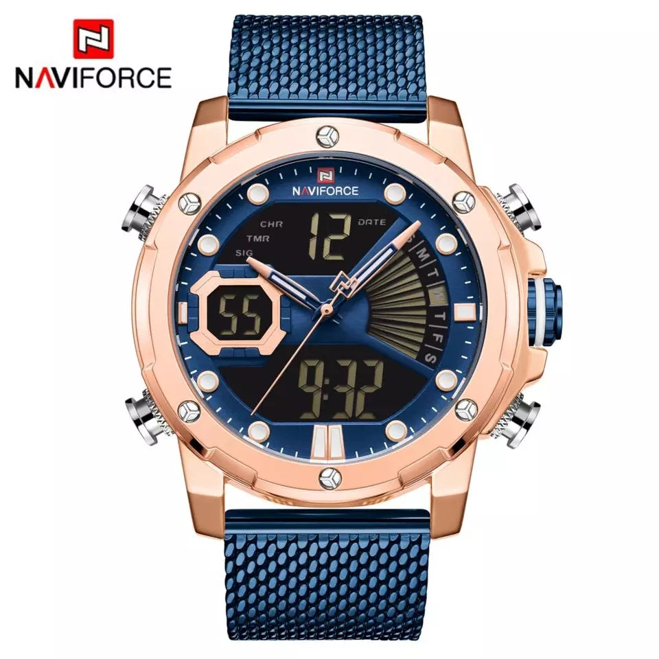 Naviforce 9172 Reisha Men Steel Watch - Blue