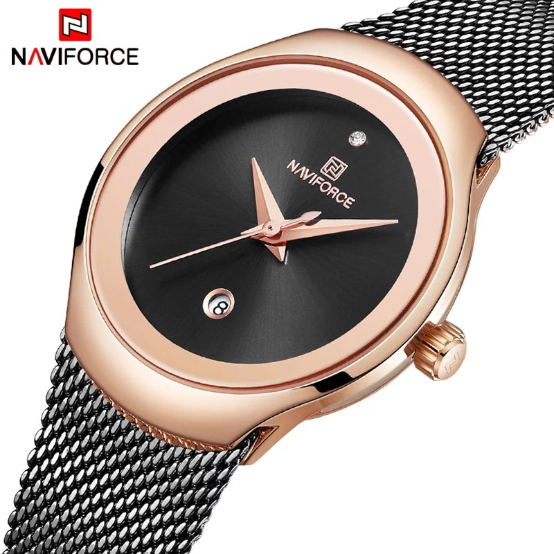 Naviforce 5004 Nebula Classic Women Watch - Black