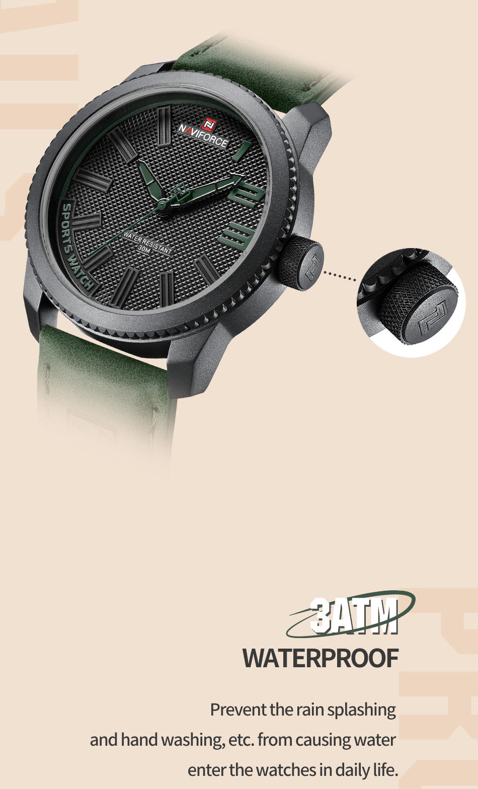 Naviforce 9202 Grandel Men Watch - Green