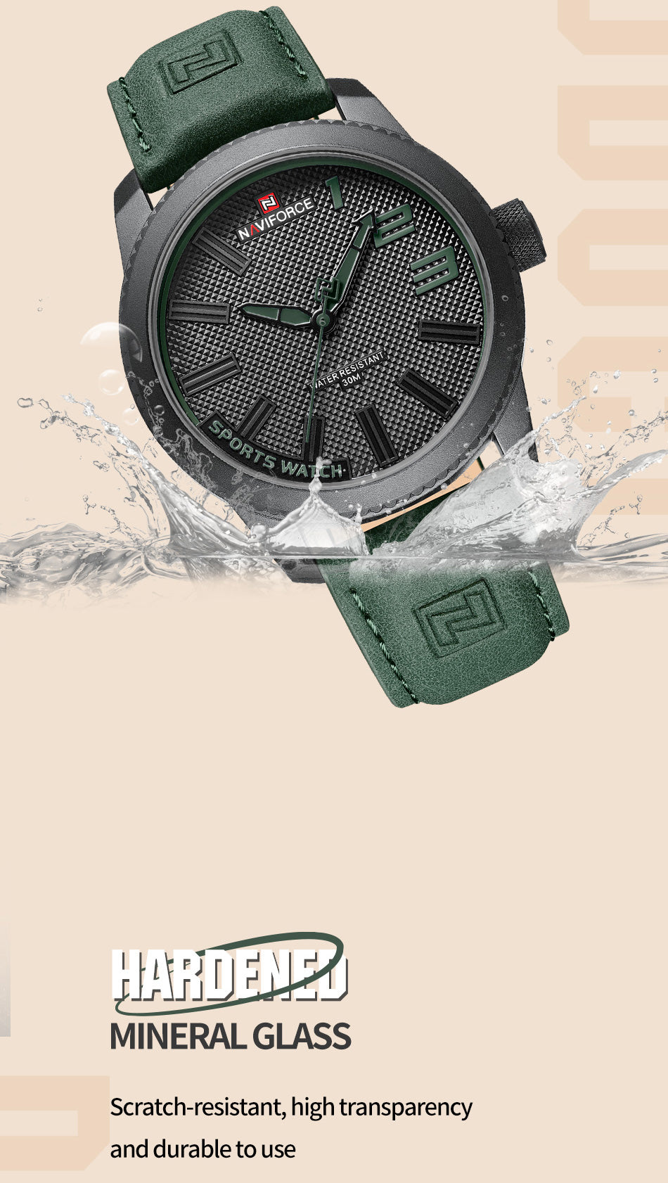 Naviforce 9202 Grandel Men Watch - Green