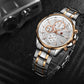 Naviforce 9089s Tourbillion Business Men Watch - Silver RoseGold