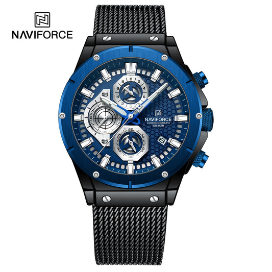 Naviforce 8027s Tonneau Fashion Men Watch - Black